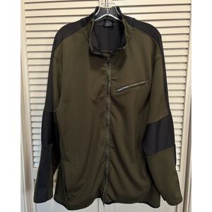 Nautica Competition Green Full Zip Athletic Long‎ Sleeve Jacket XXL Logo Pockets